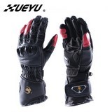 Genuine Leather Road Gloves Supermoto Street Protective Gear Guantes